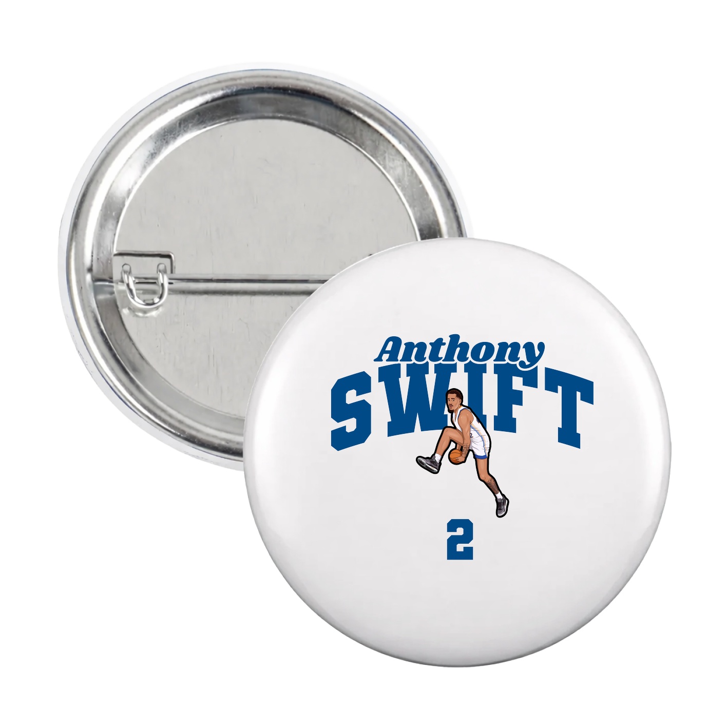 Game Day Button — Signature Arch in White