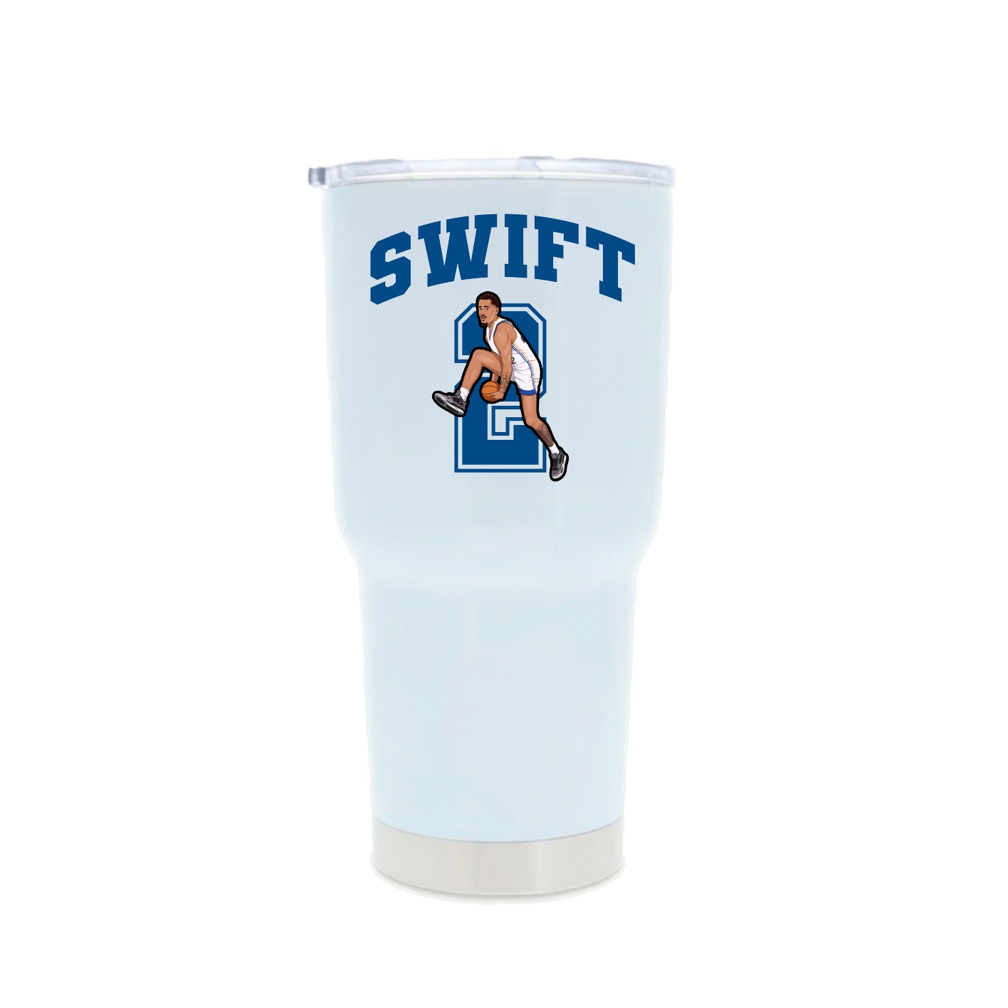 30oz Stainless Steel Tumbler — Number in White