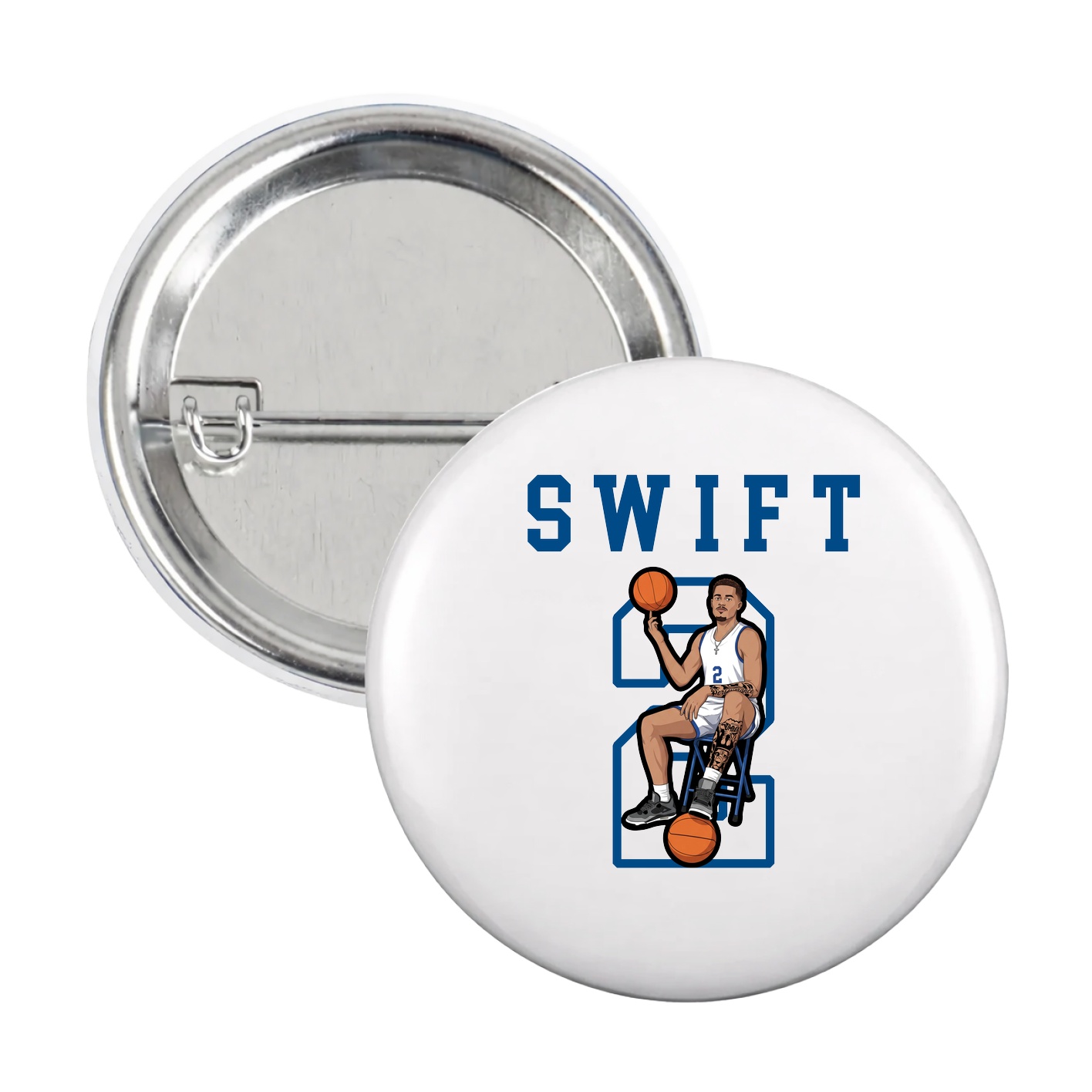 Game Day Button — Shirsey in White