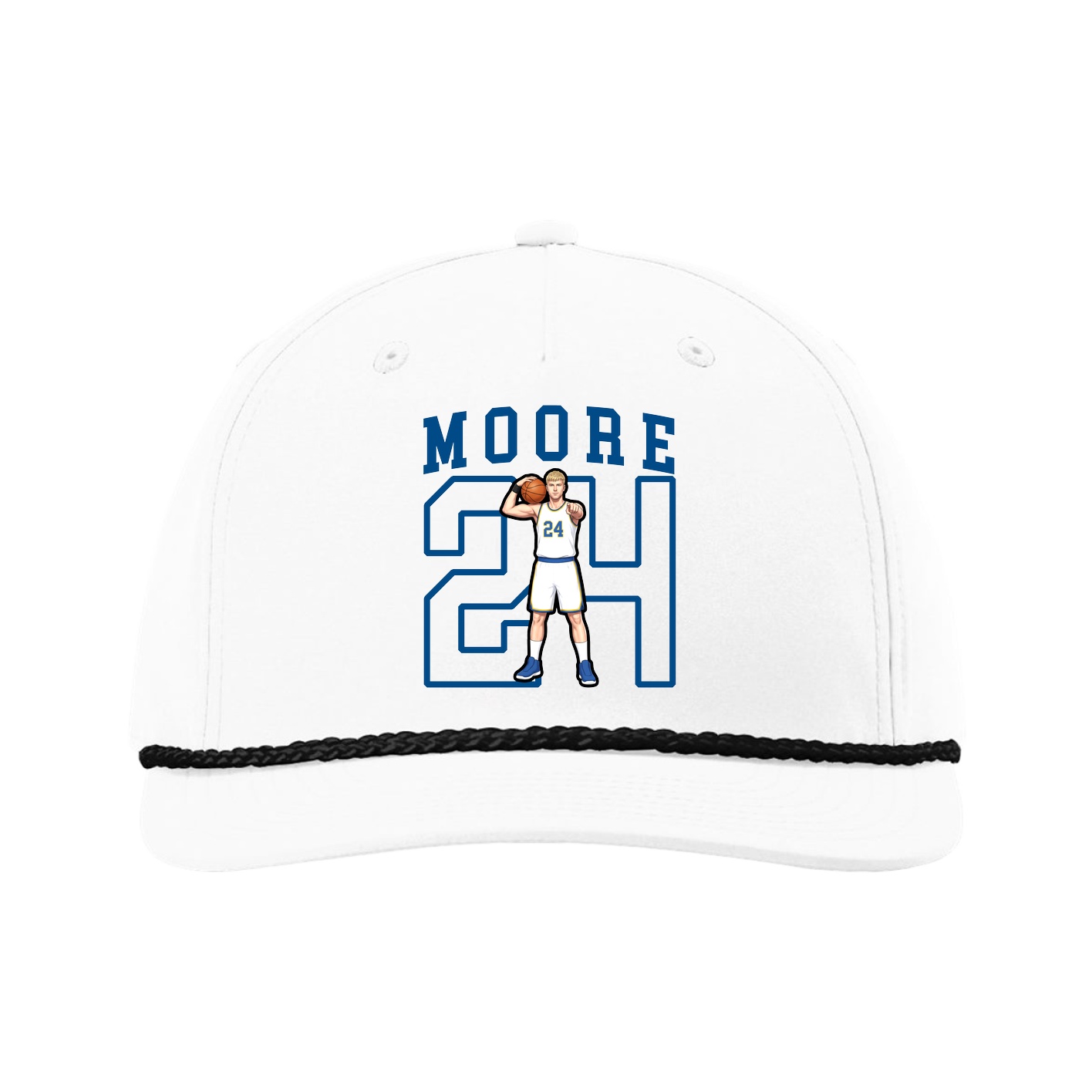 Five-Panel Classic Rope Cap — Shirsey in White
