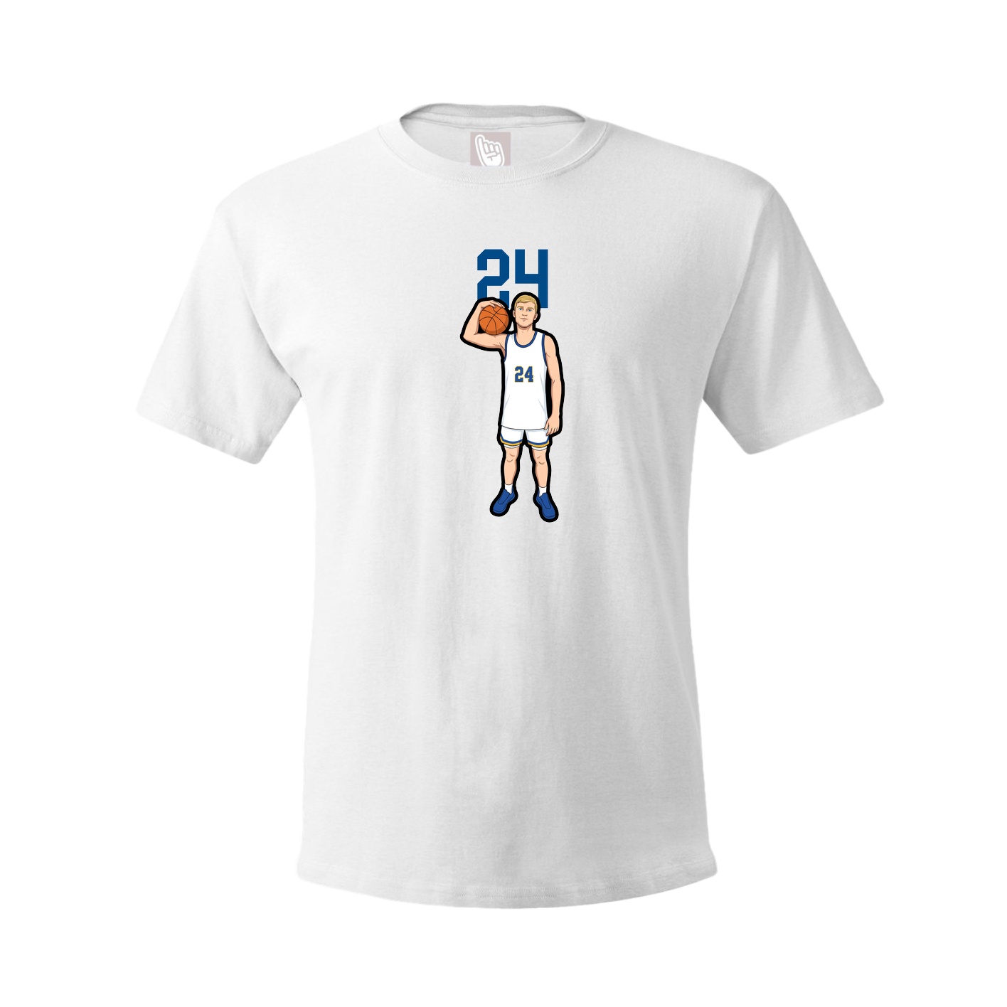 Youth Tee — Number Top in White