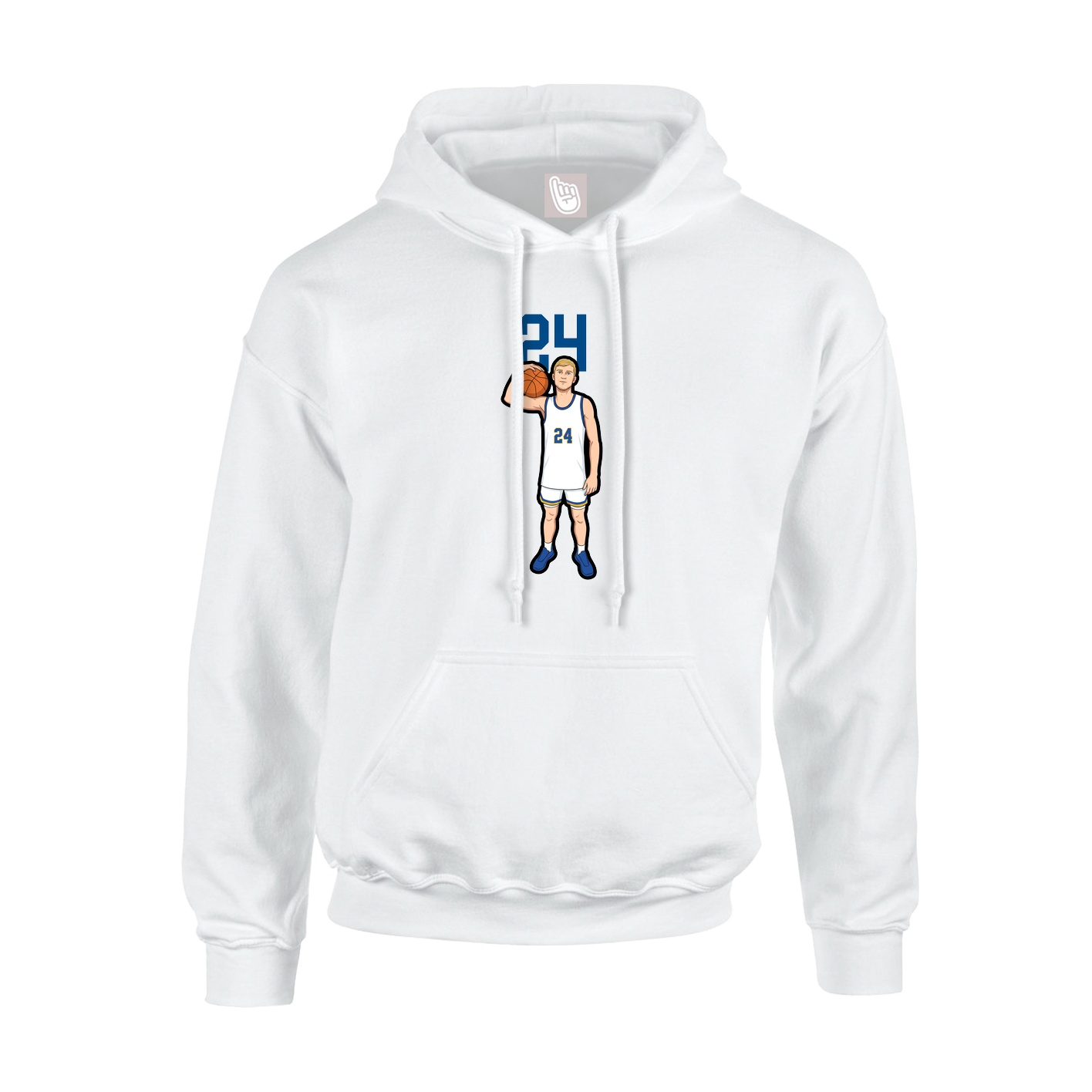 Hoodie — Number Top in White