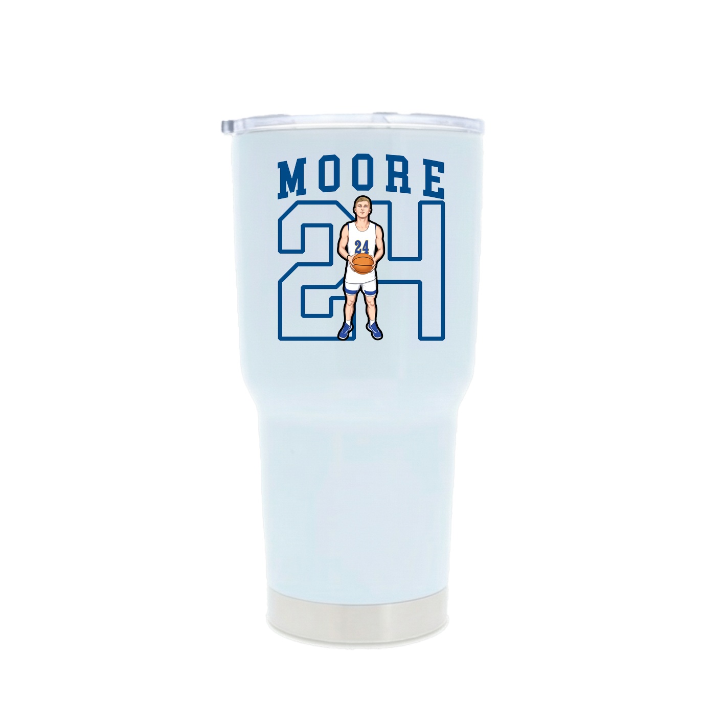 30oz Stainless Steel Tumbler — Shirsey in White