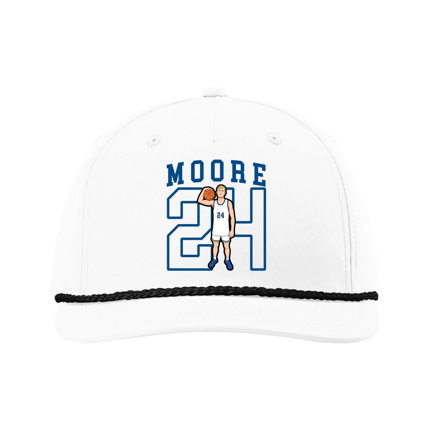 Five-Panel Classic Rope Cap — Shirsey in White