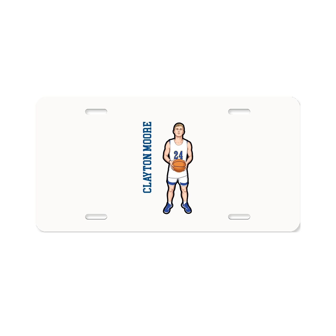 License Plate — Name Vertical in Classic