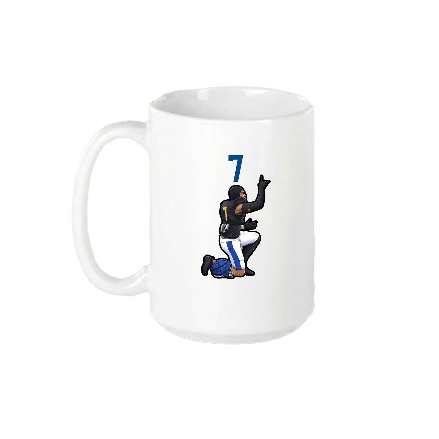 15oz Coffee Mug — Number Top in White