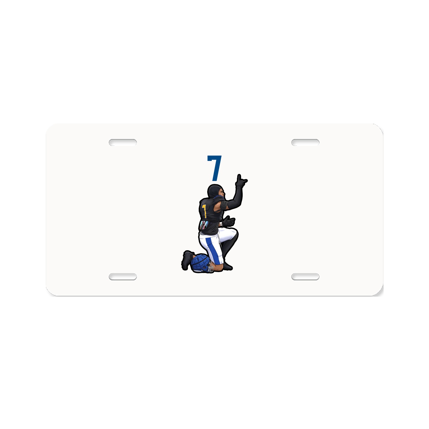 License Plate — Number Top in Classic