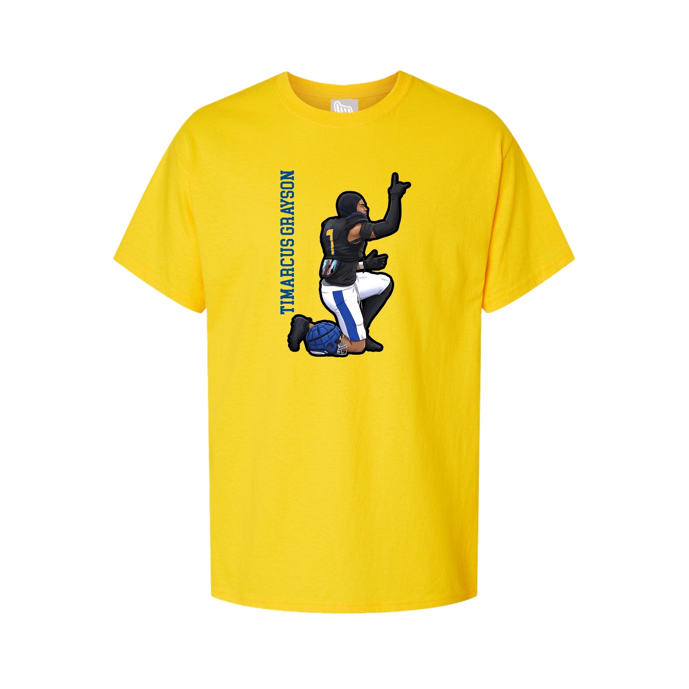 Tee — Name Vertical in Gold