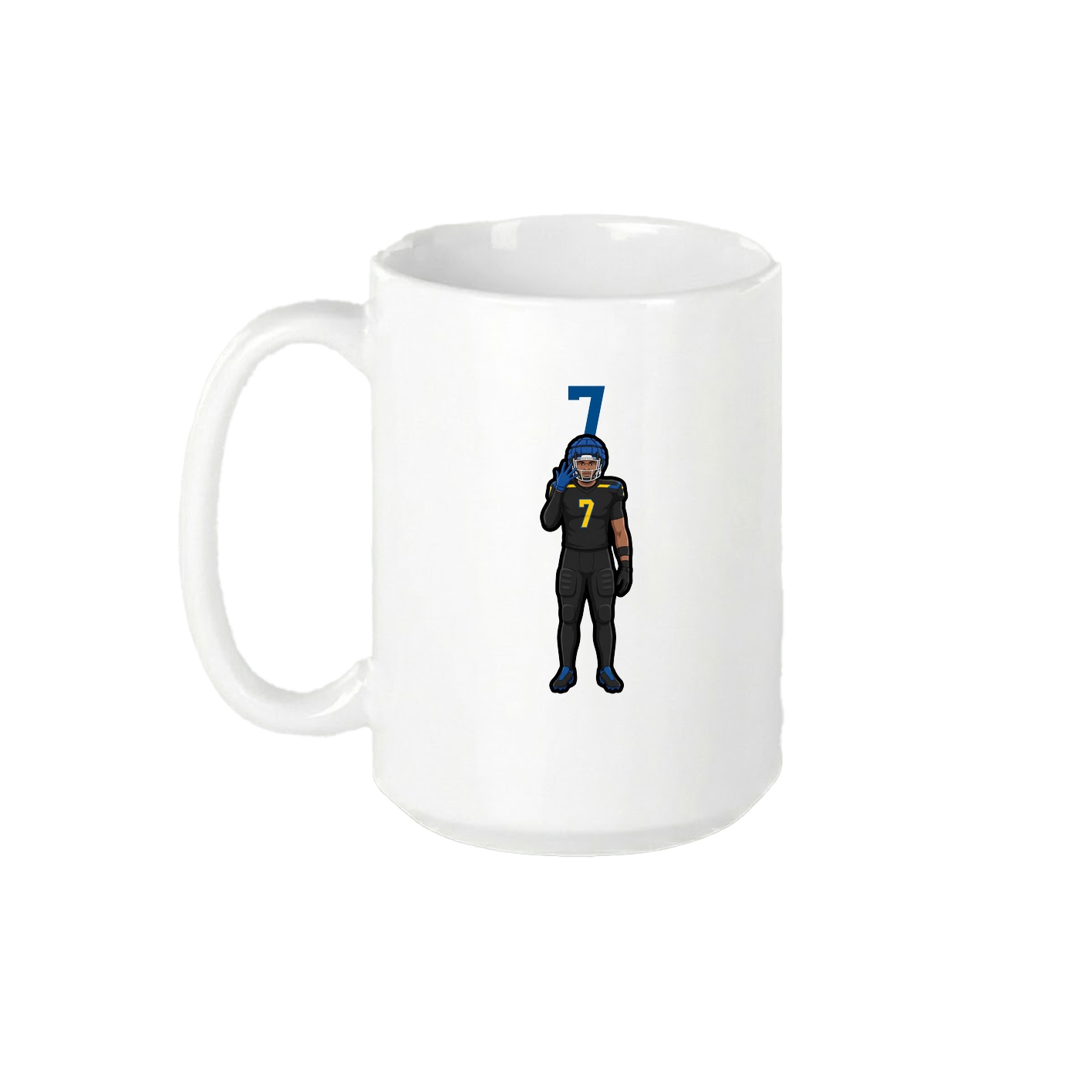 15oz Coffee Mug — Number Top in White