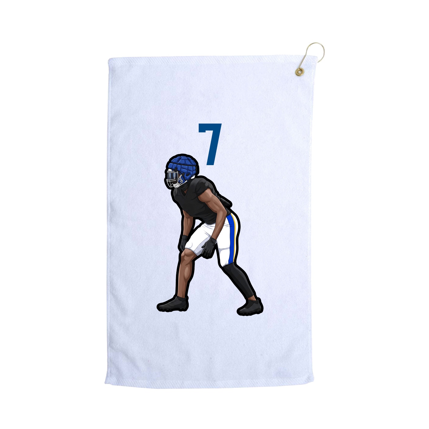 Golf Towel — Number Top in White