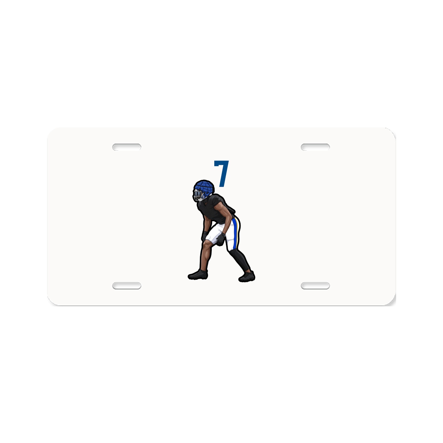 License Plate — Number Top in Classic