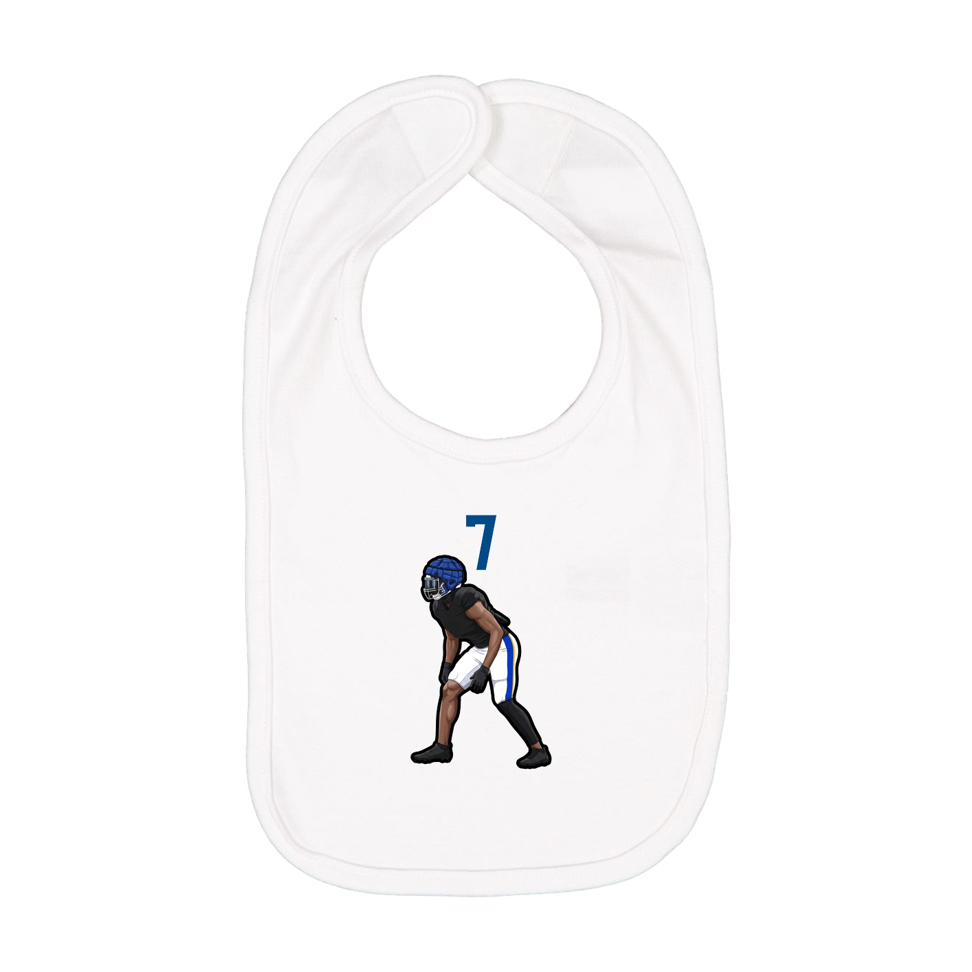 Infant Bib — Number Top in White