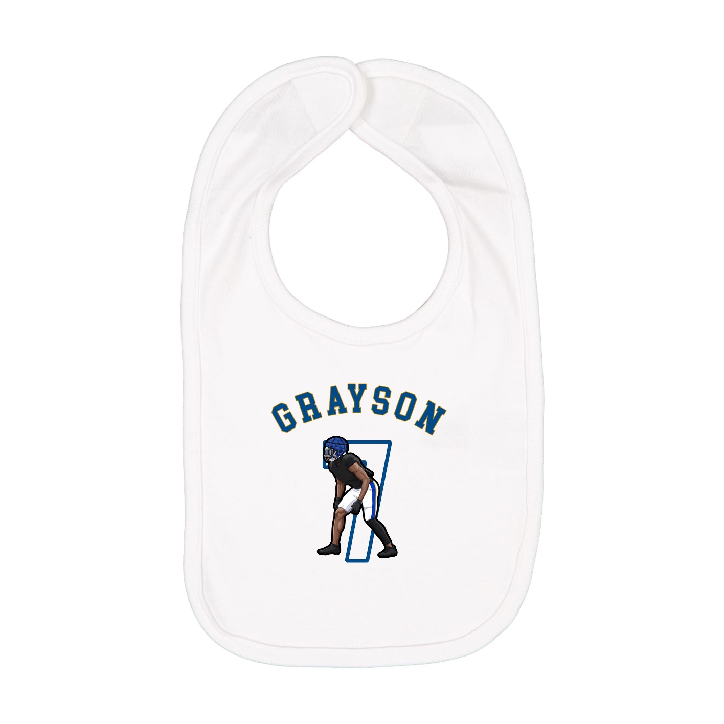 Infant Bib — Shirsey Arch in White