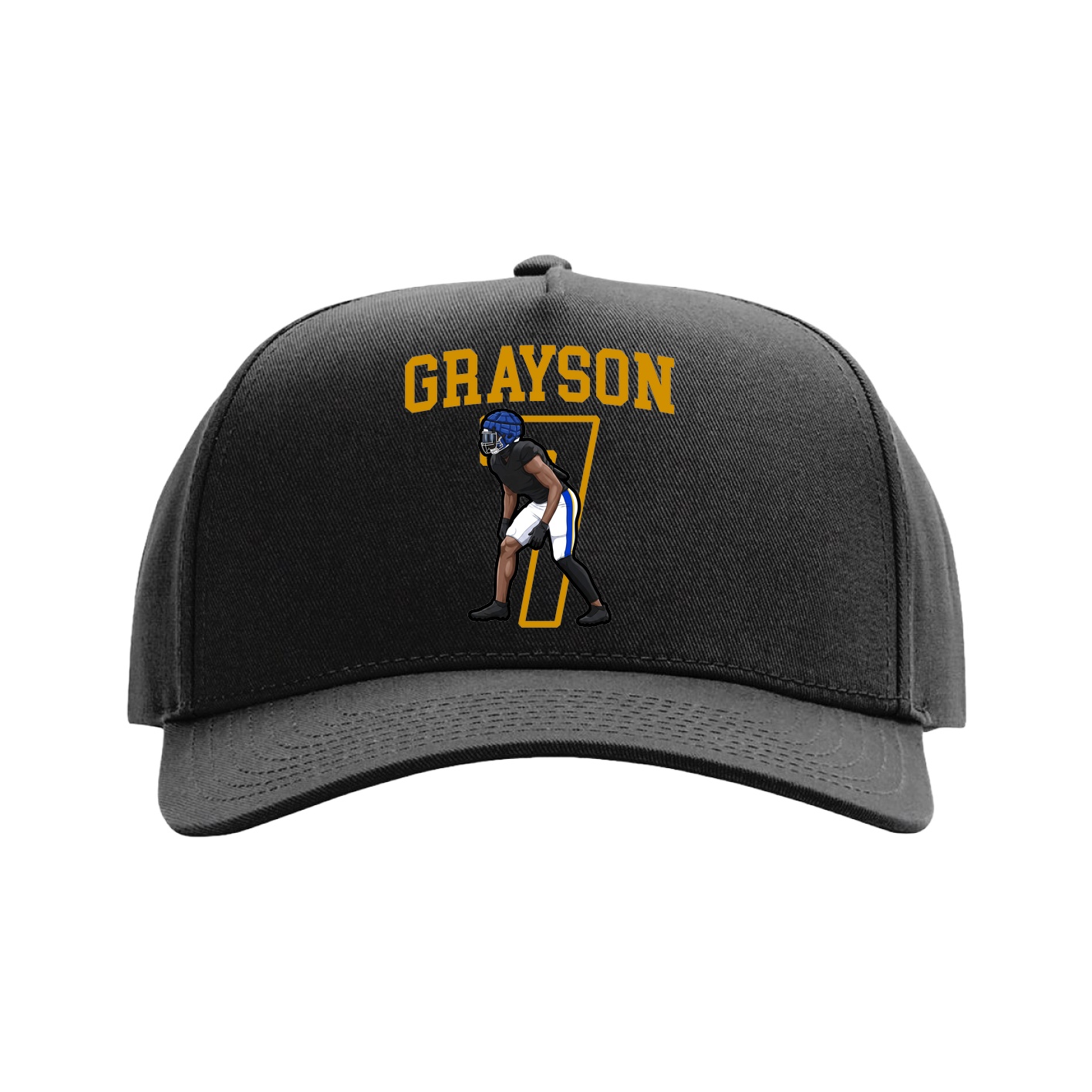 Full Fabric Five-Panel Champ Cap — Shirsey in Black