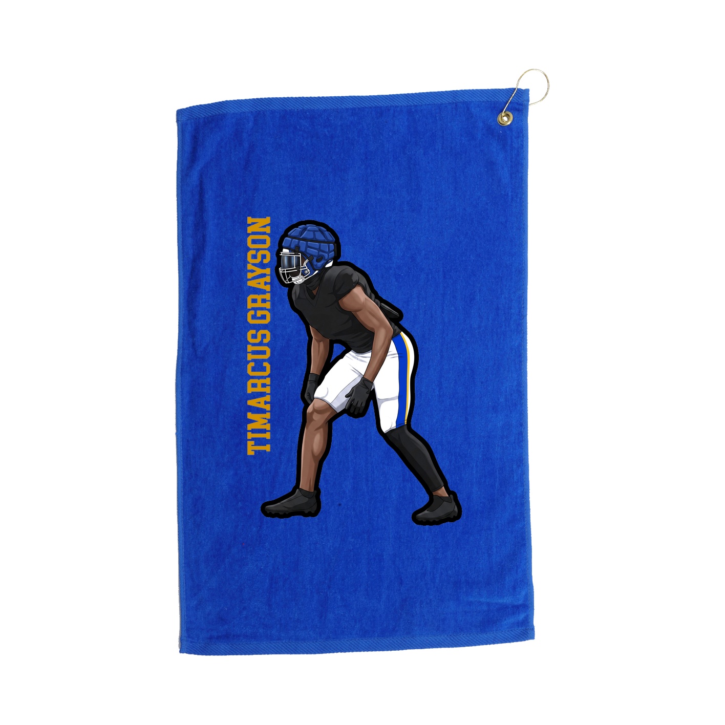 Golf Towel — Name Vertical in Royal