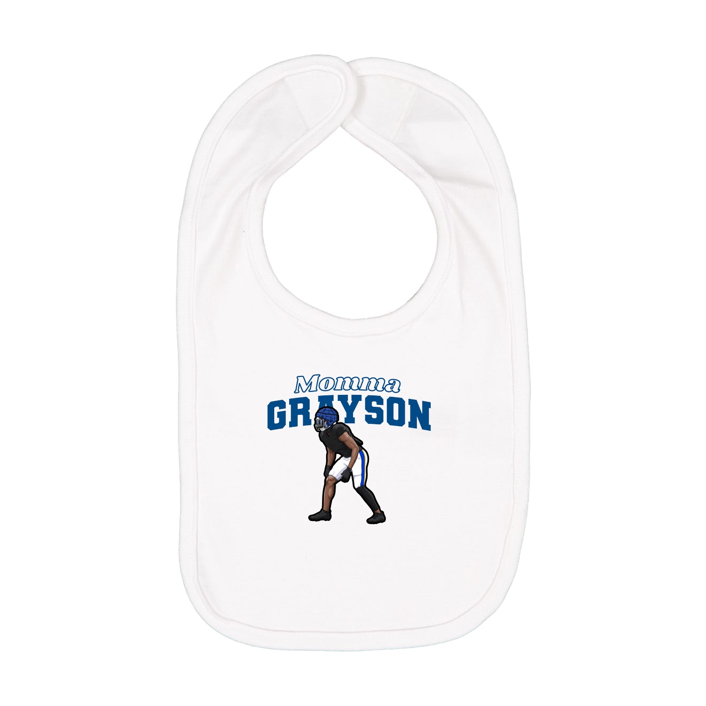 Infant Bib — Mothers Day Block in White