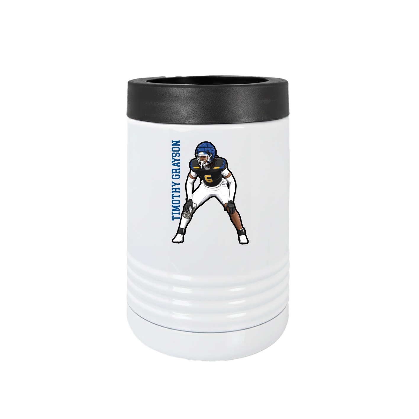 Beverage Holder — Name Vertical in White