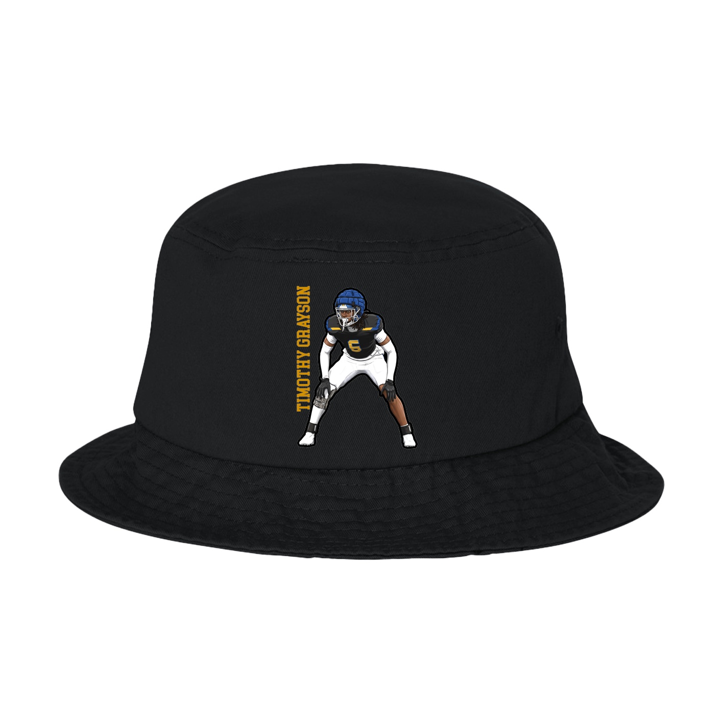 Bucket Cap — Name Vertical in Black