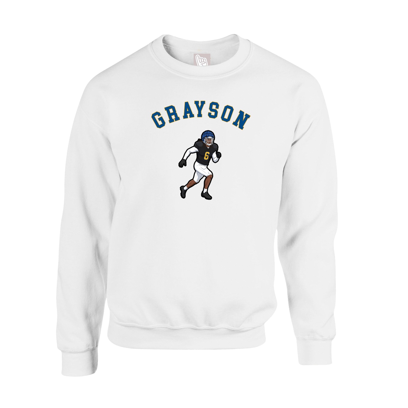 Fleece Crew — Shirsey Arch in White
