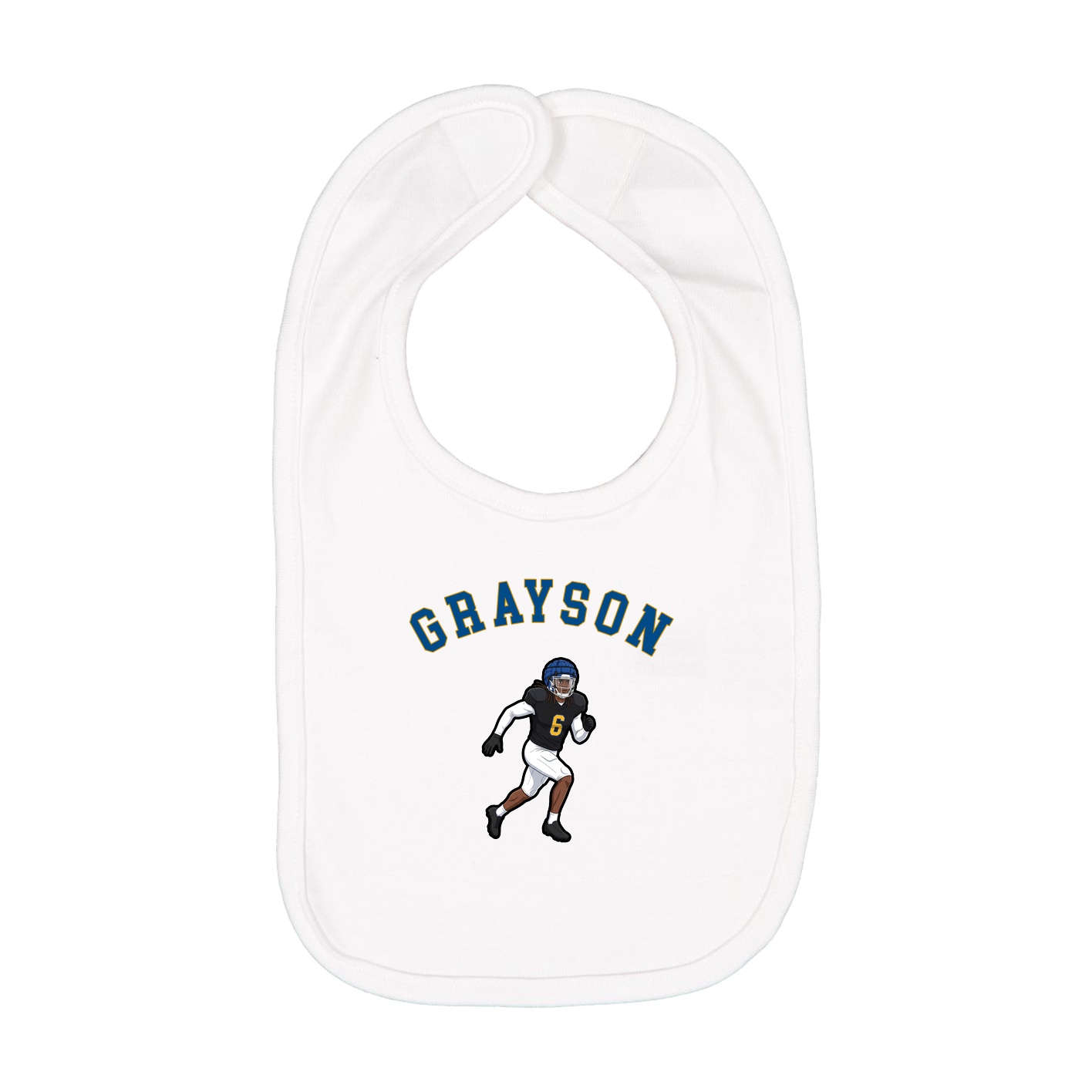 Infant Bib — Shirsey Arch in White