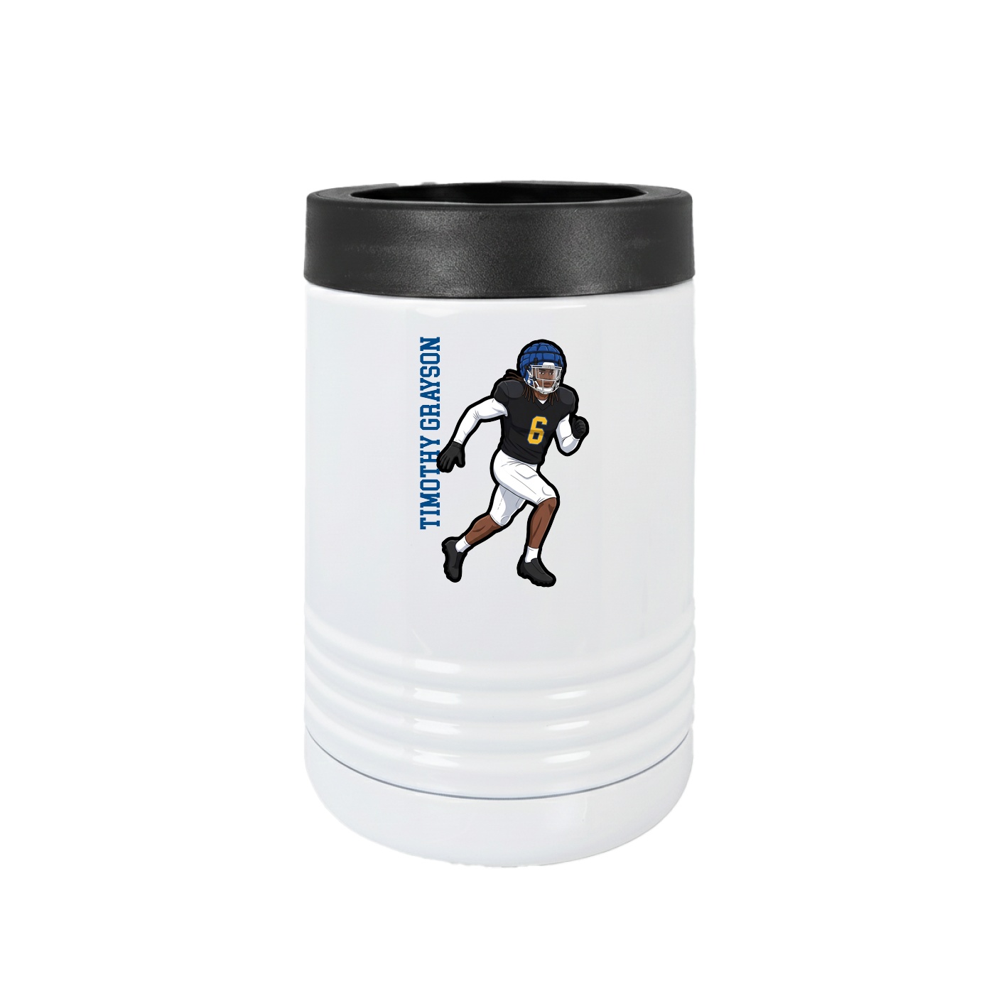 Beverage Holder — Name Vertical in White
