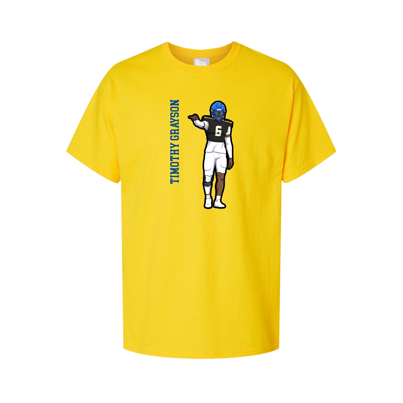 Tee — Name Vertical in Gold