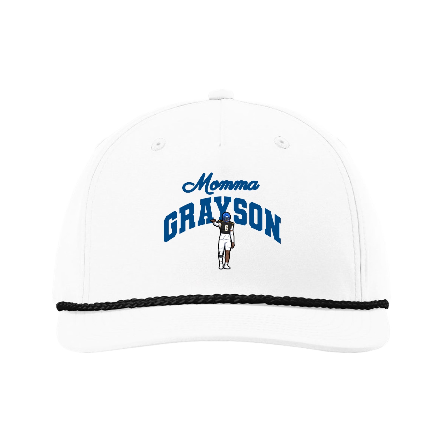 Five-Panel Classic Rope Cap — Mothers Day Arch in White