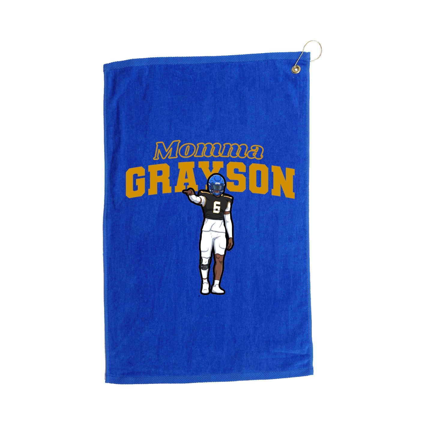 Golf Towel — Mothers Day Block in Royal