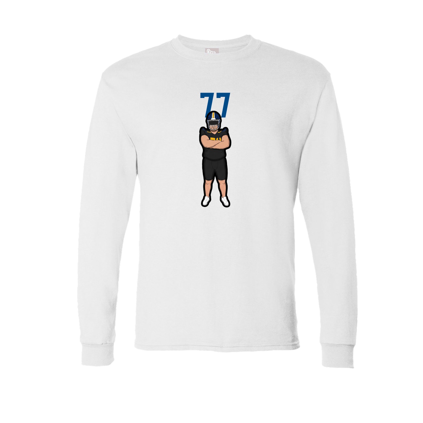 Long Sleeve Tee — Number Top in White