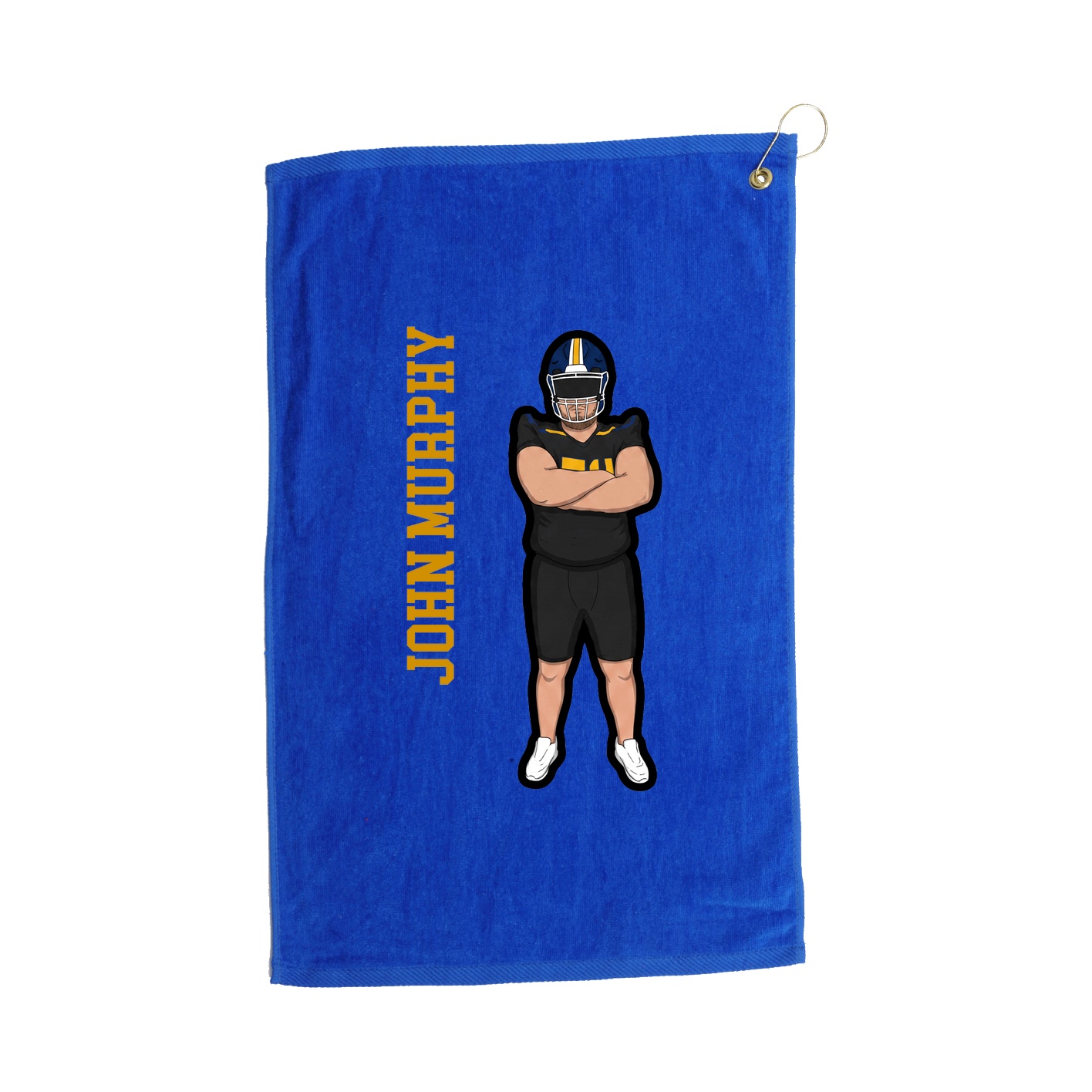 Golf Towel — Name Vertical in Royal