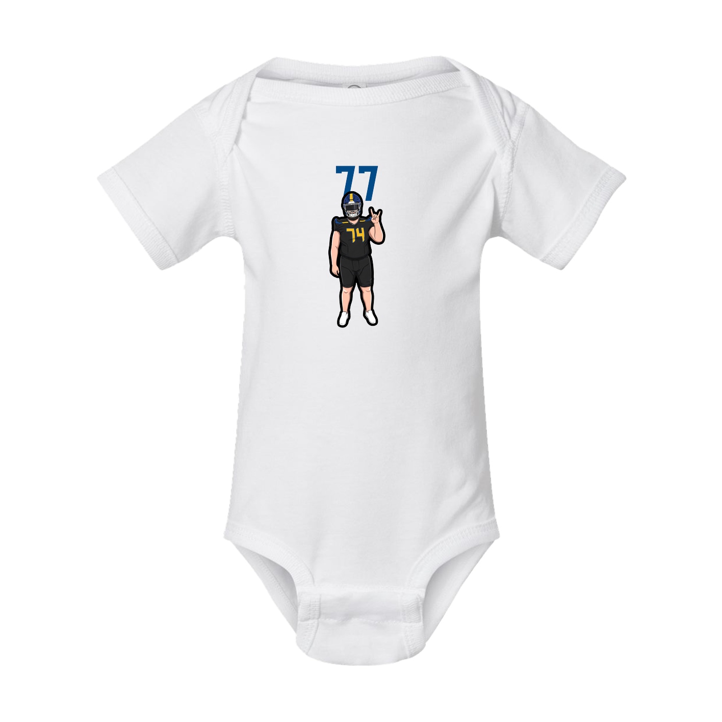 Baby Onesie — Number Top in White