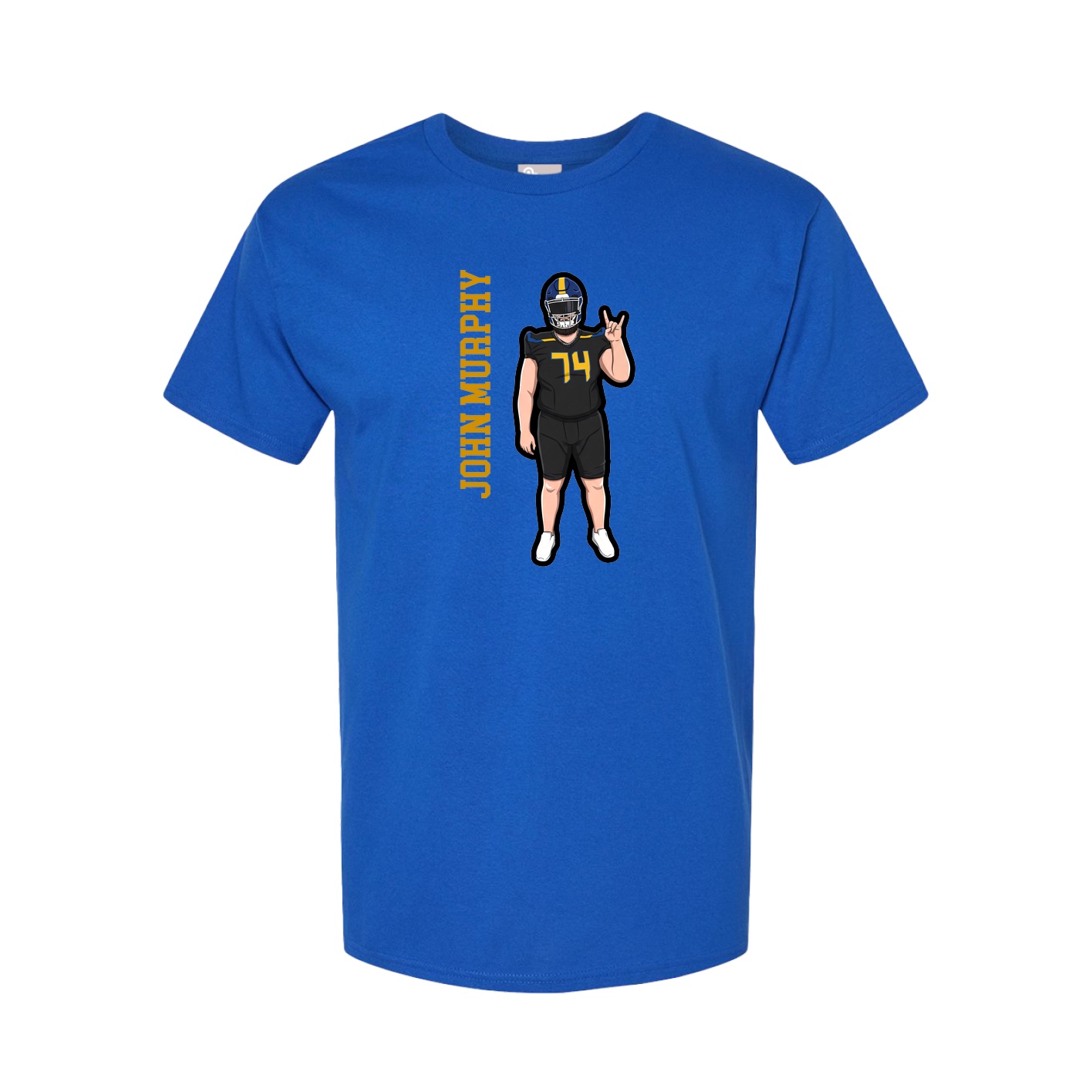 Youth Tee — Name Vertical in Royal