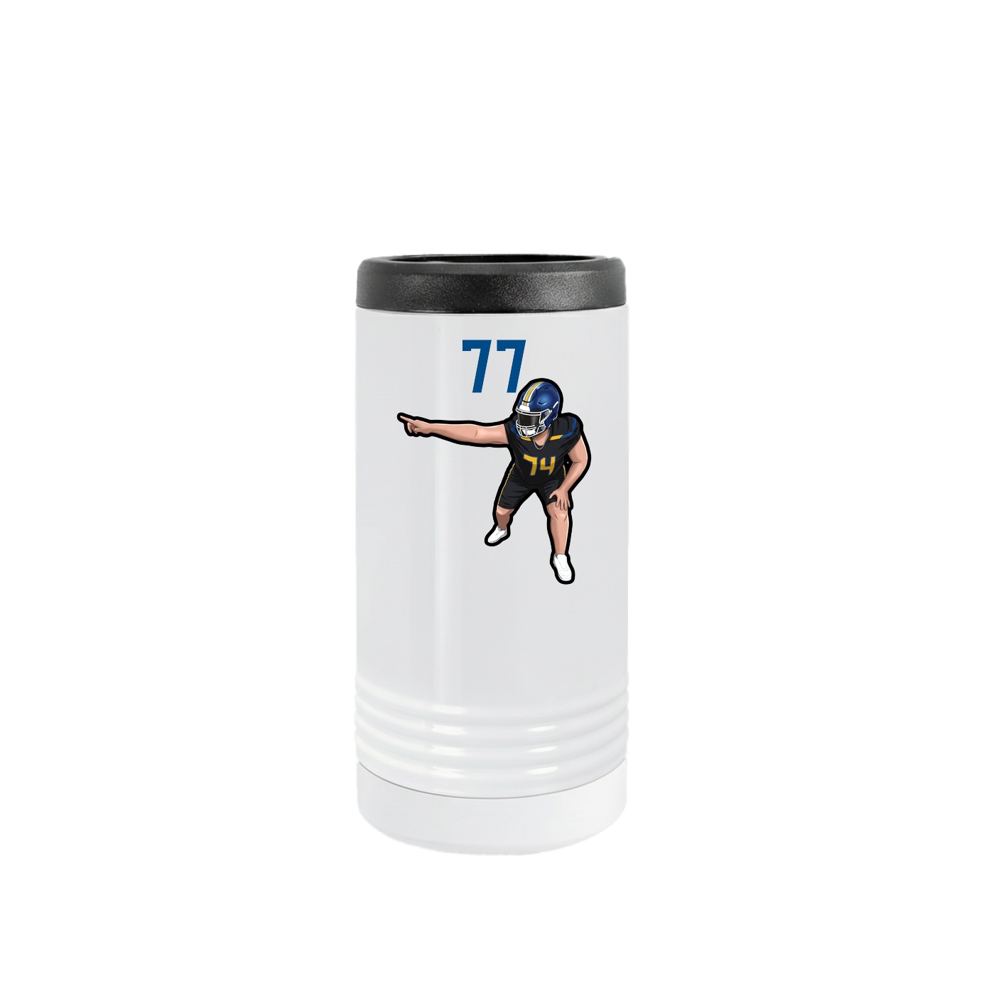 Slim Beverage Holder — Number Top in White