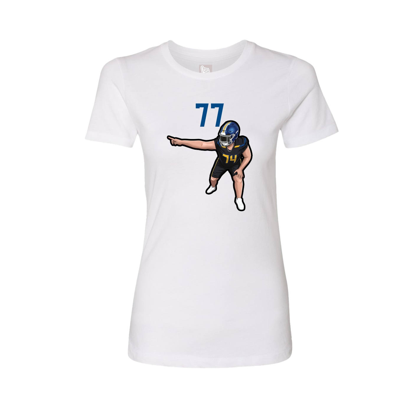 Womens Tee — Number Top in White