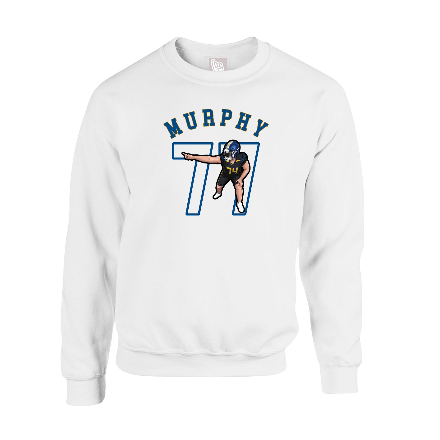 Fleece Crew — Shirsey Arch in White