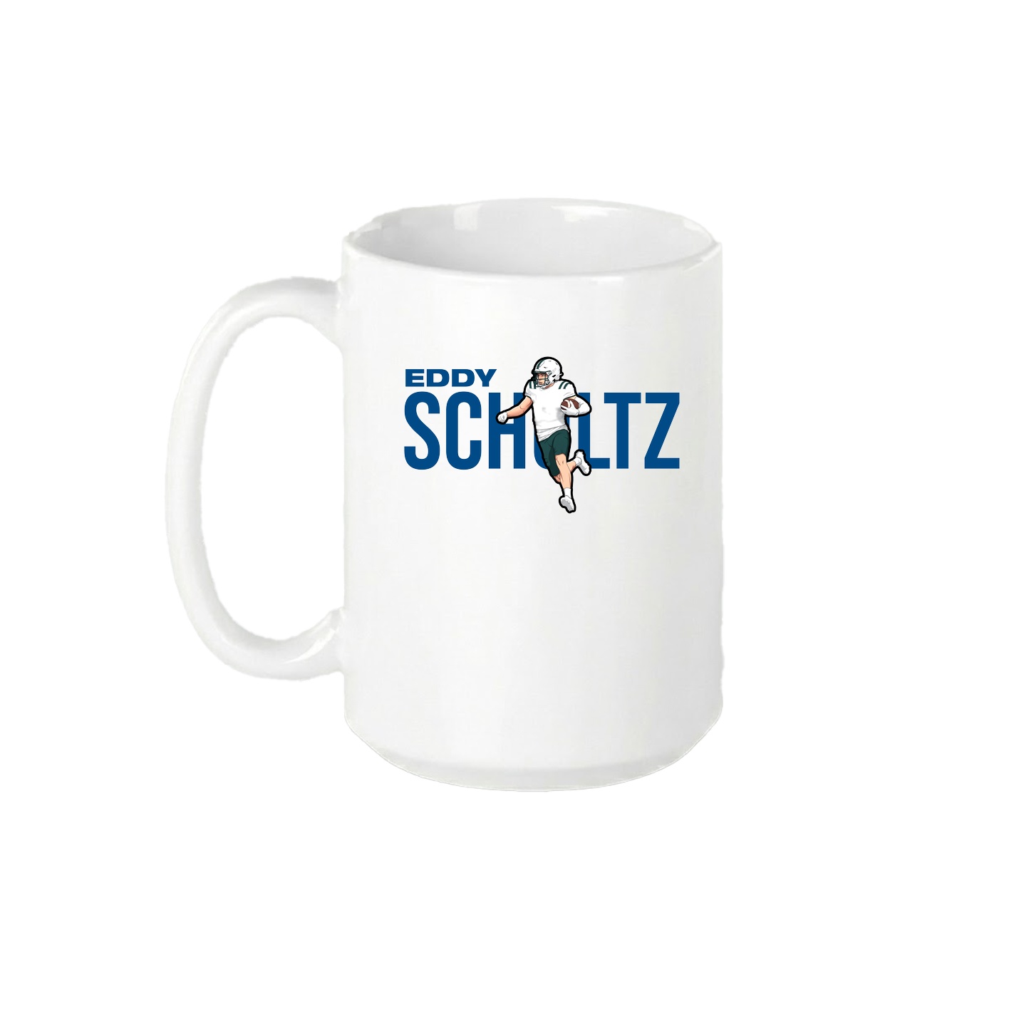 15oz Coffee Mug — Player Name in White