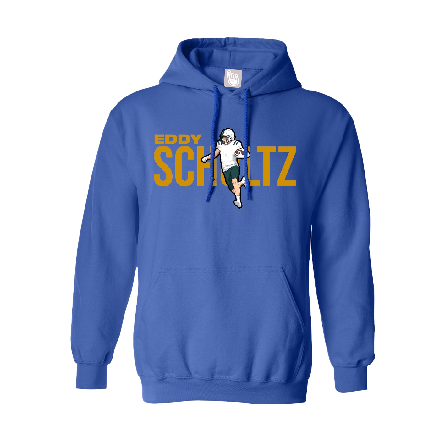 Youth Hoodie — Player Name in Royal