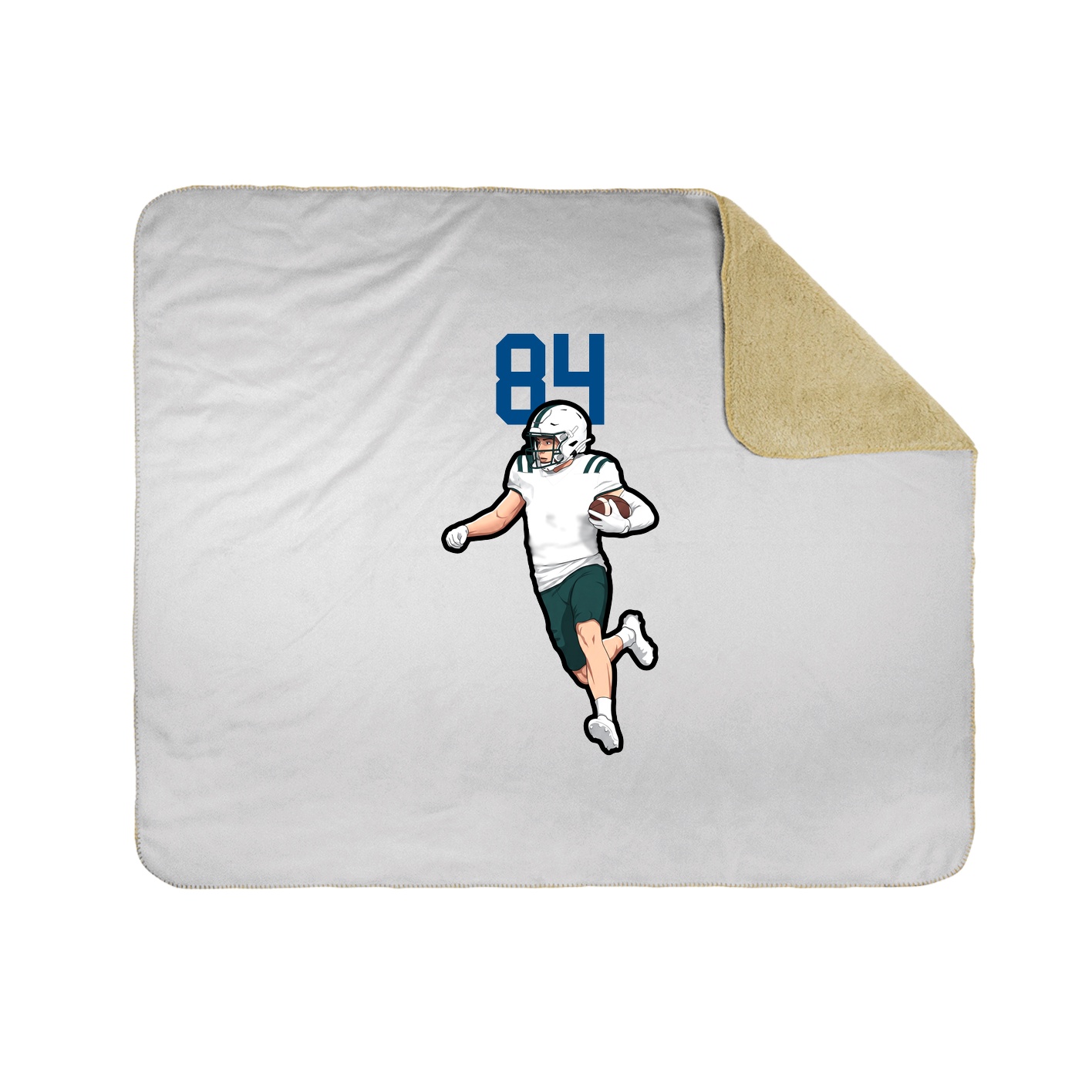 Throw Blanket — Number Top in White