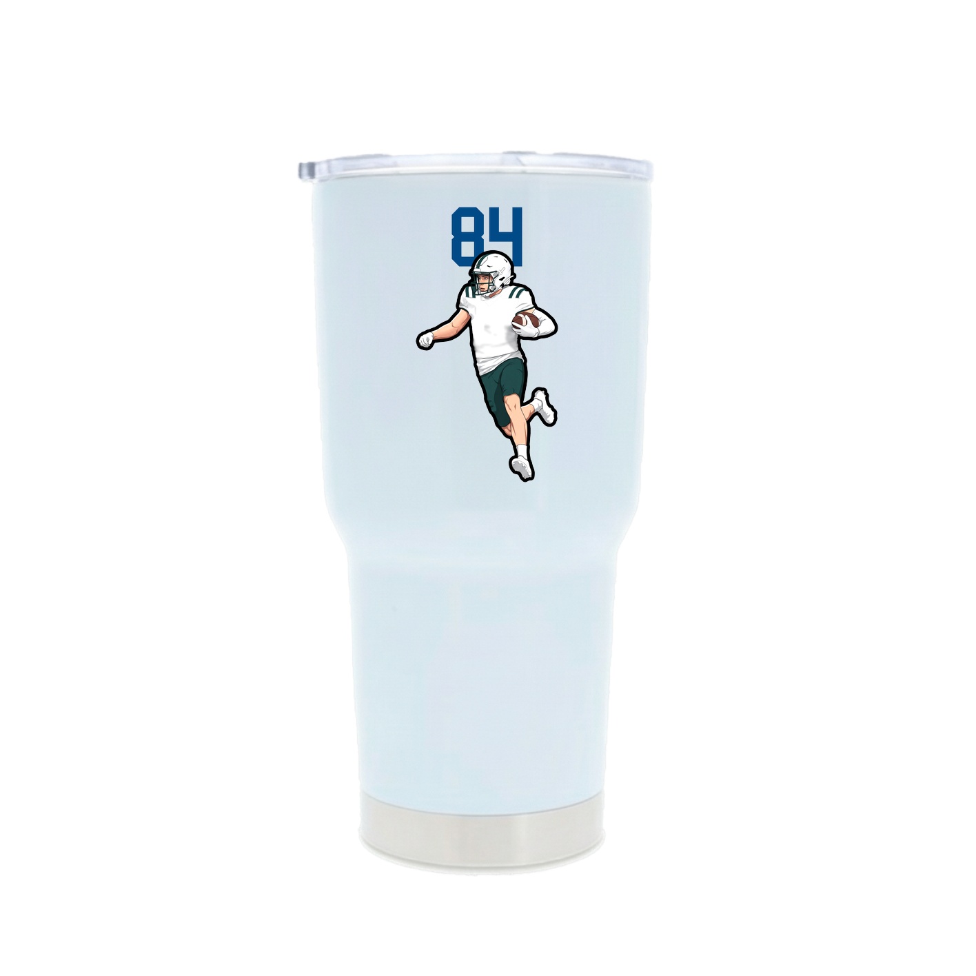 30oz Stainless Steel Tumbler — Number Top in White