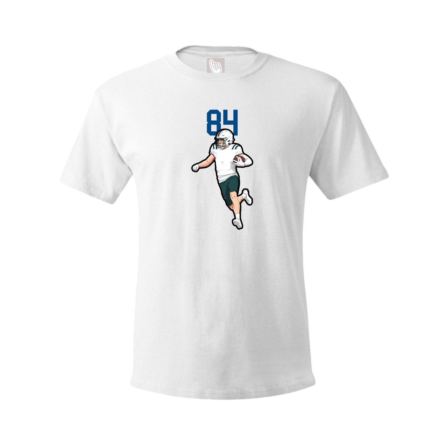 Youth Tee — Number Top in White