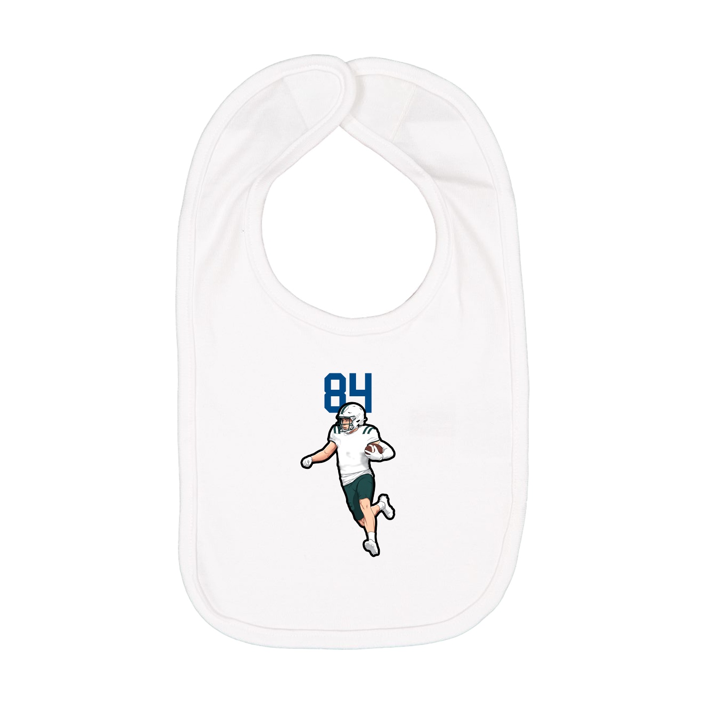 Infant Bib — Number Top in White