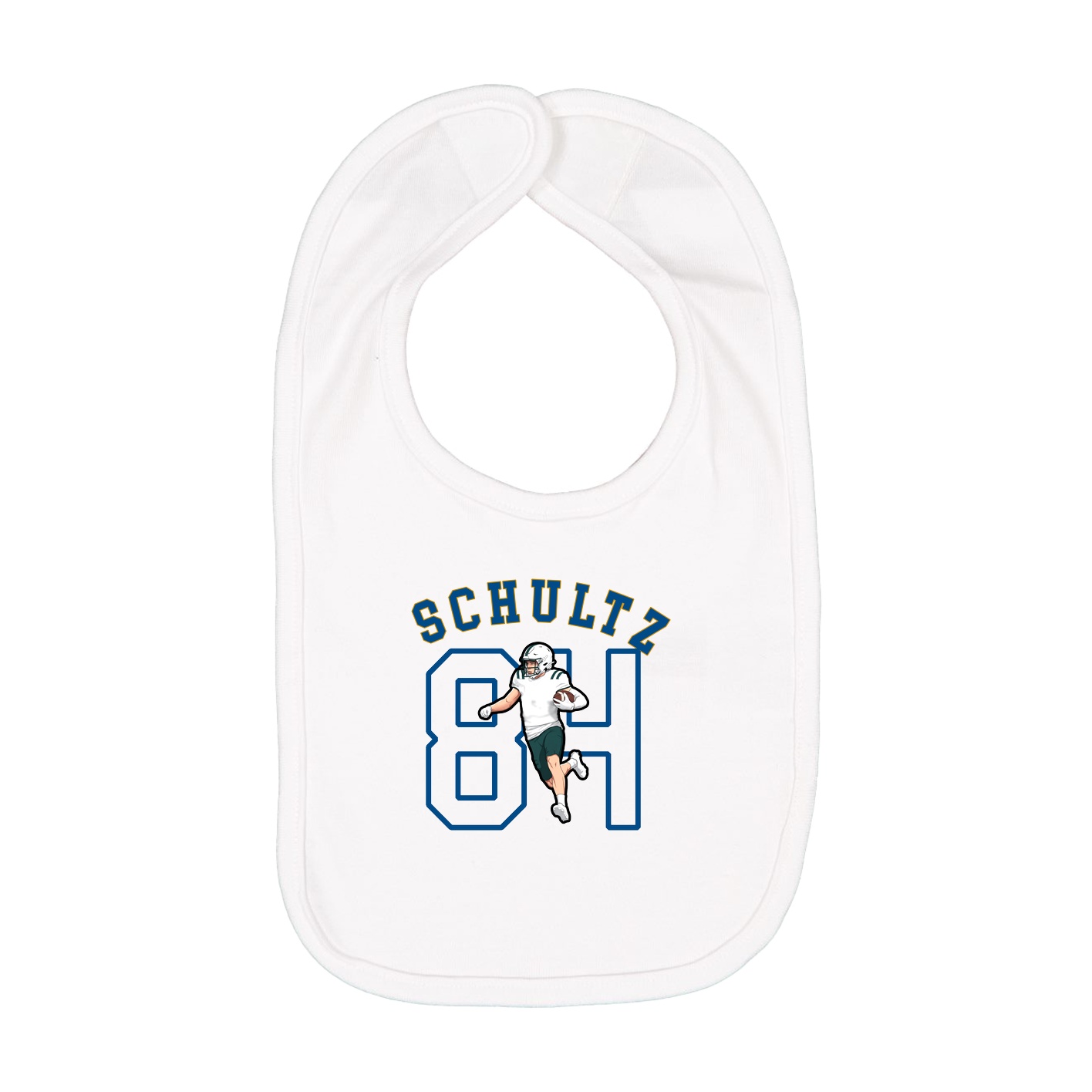 Infant Bib — Shirsey Arch in White