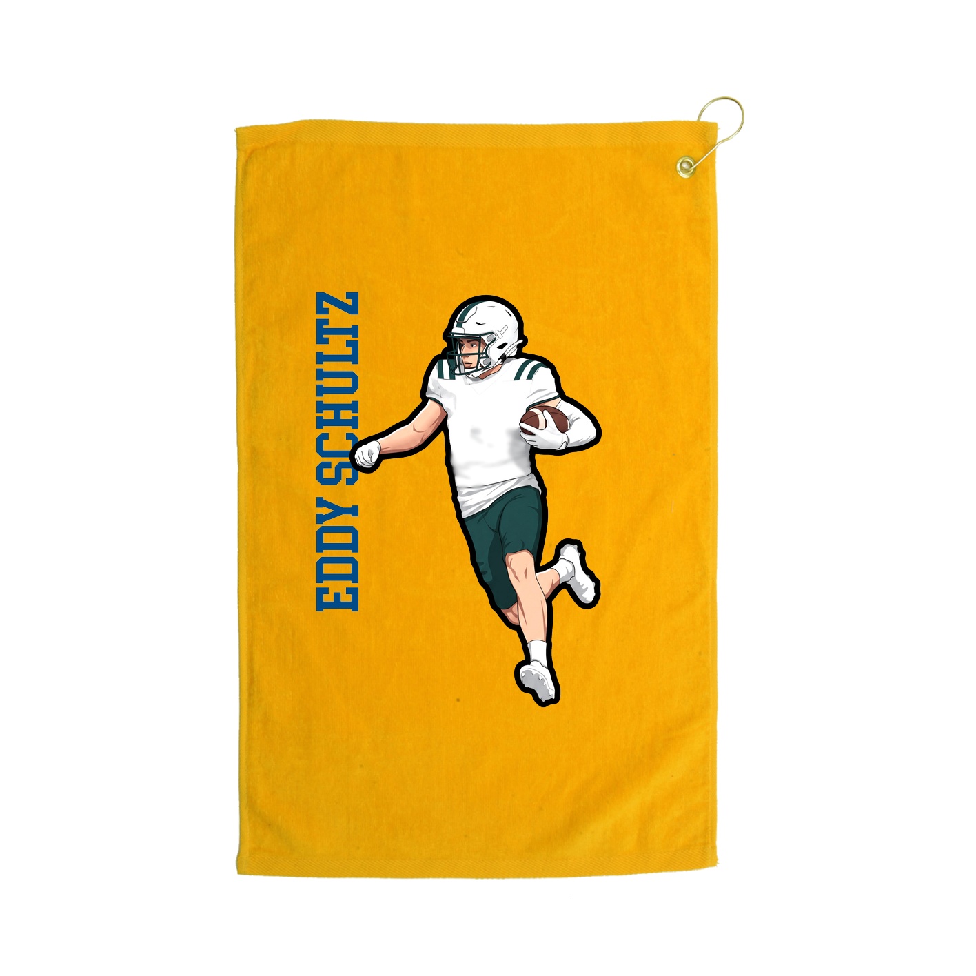 Golf Towel — Name Vertical in Gold