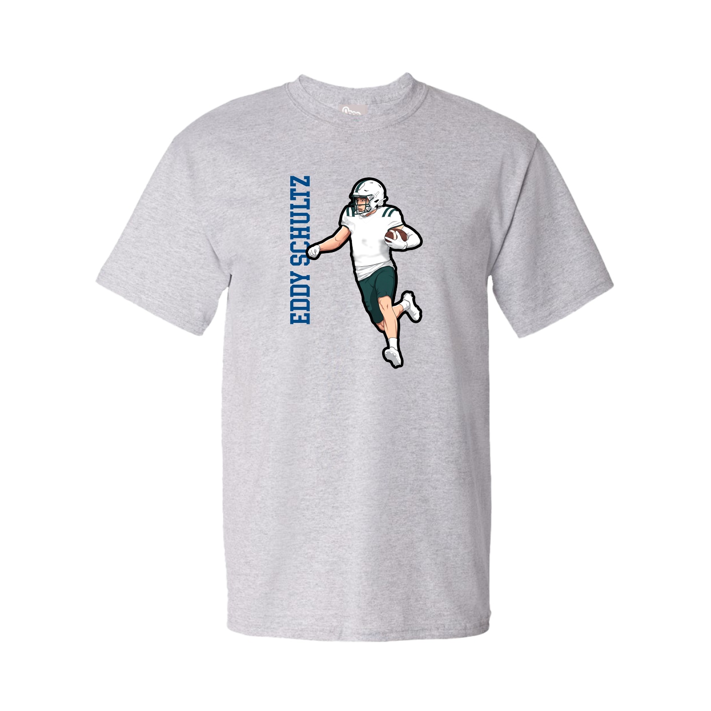 Tee — Name Vertical in Grey