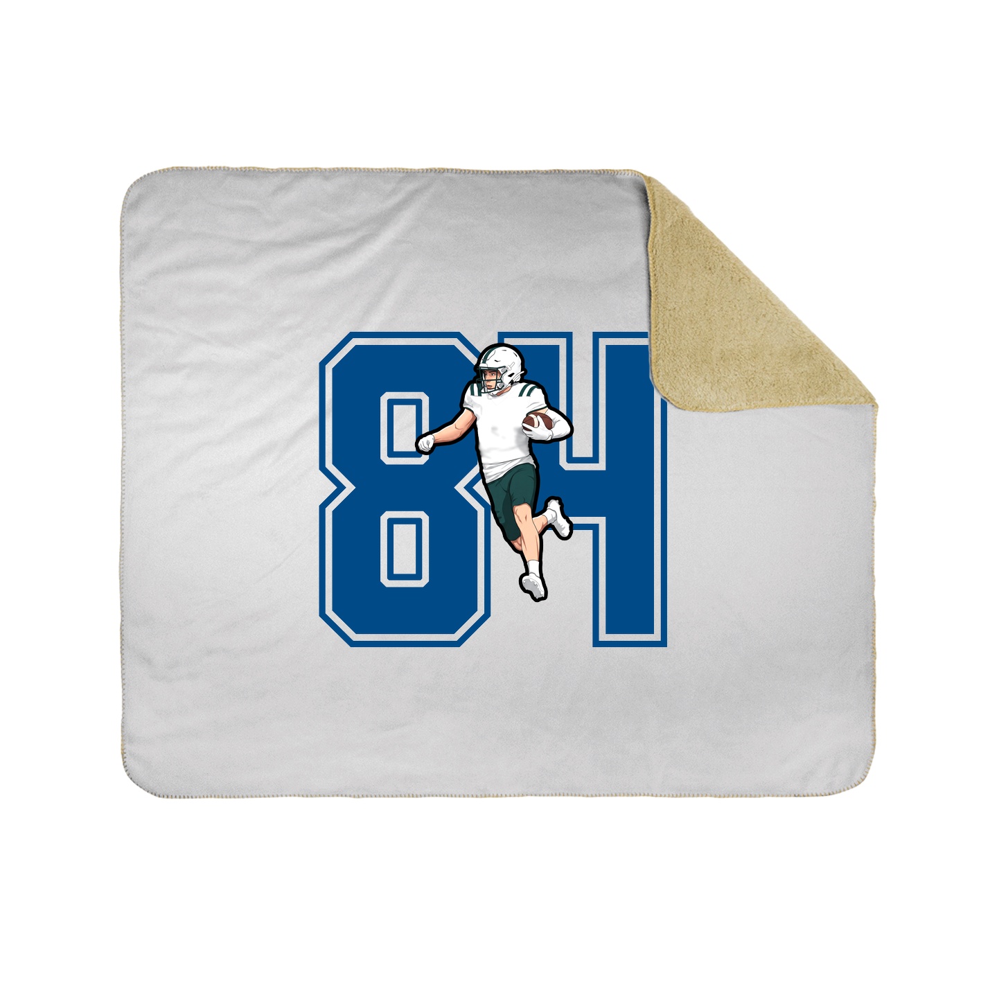 Throw Blanket — Number in White