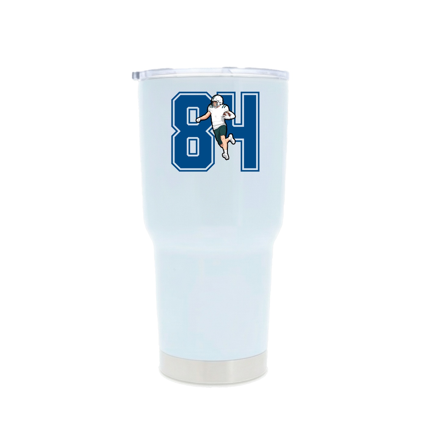 30oz Stainless Steel Tumbler — Number in White