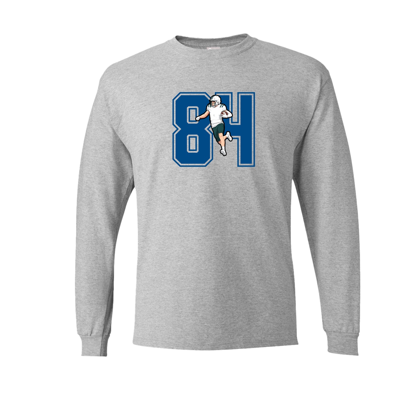 Long Sleeve Tee — Number in Grey