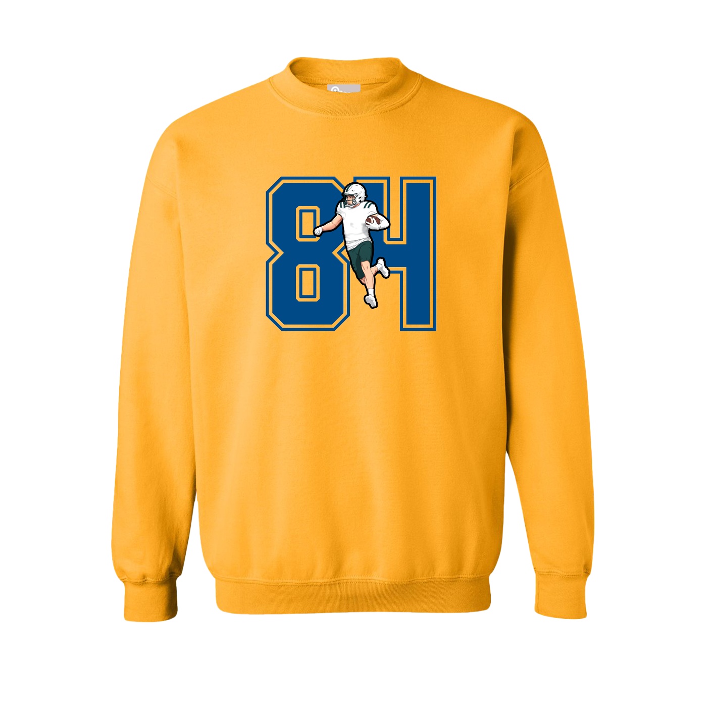 Fleece Crew — Number in Gold