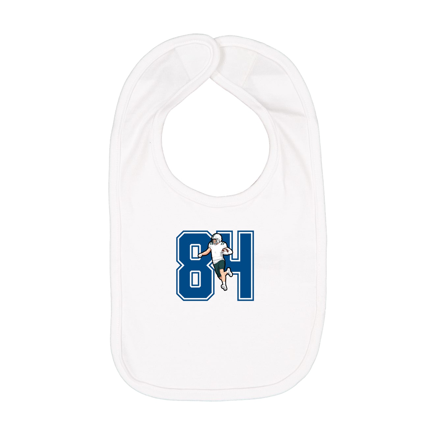 Infant Bib — Number in White