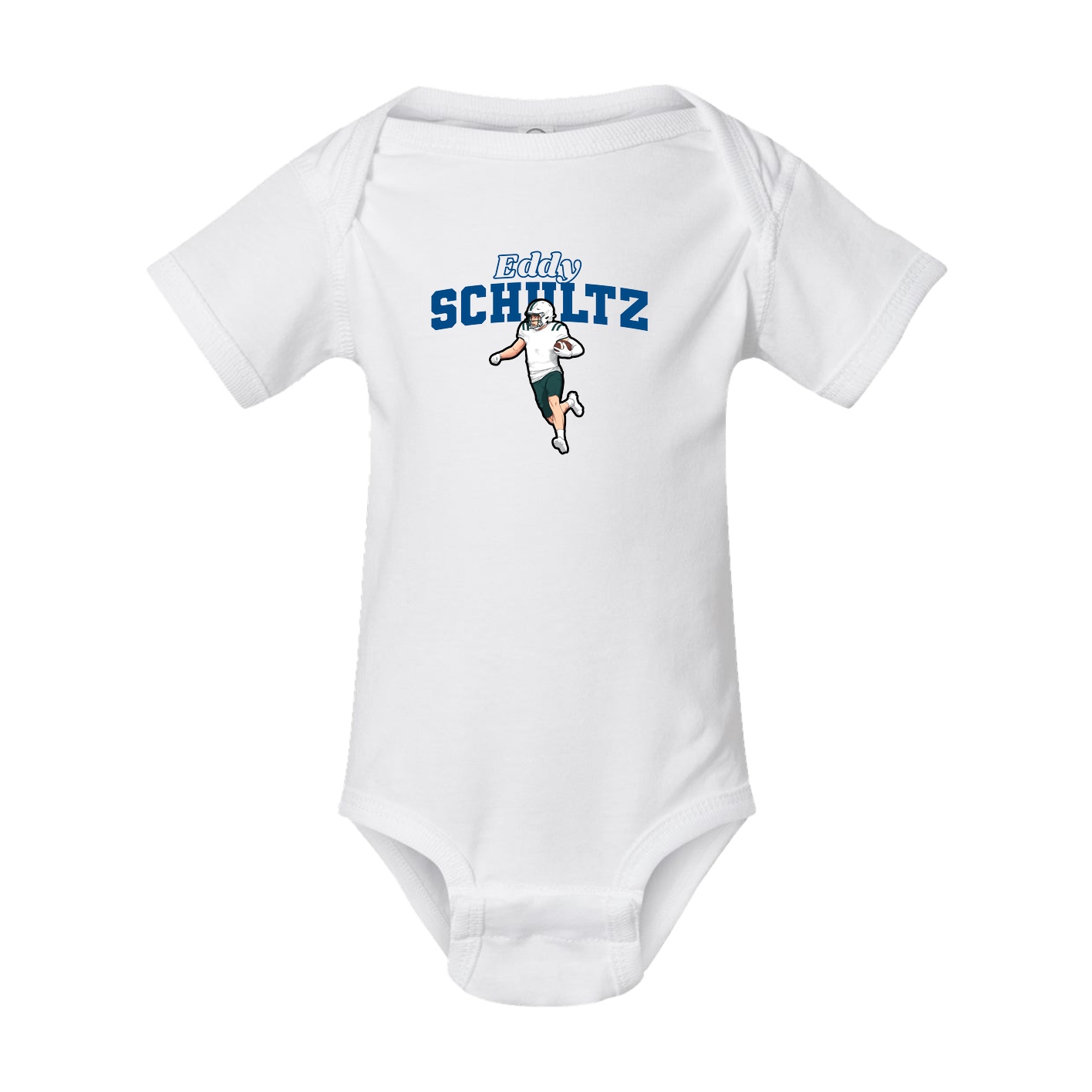 Baby Onesie — Name Arch in White